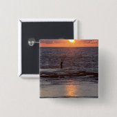 Fischer in Byblos bei Sonnenuntergang, Libanon Button (Vorne & Hinten)