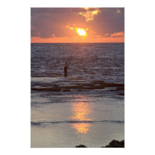 Fischer in Byblos bei Sonnenuntergang, Libanon Fotodruck