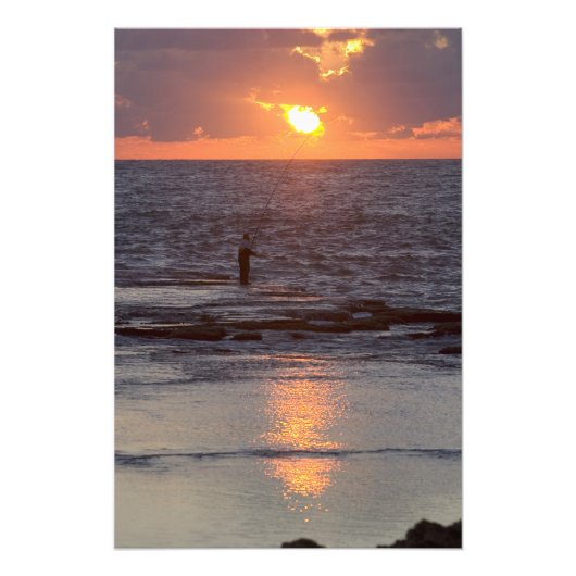 Fischer in Byblos bei Sonnenuntergang, Libanon Fotodruck (Vorne)