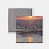 Fischer in Byblos bei Sonnenuntergang, Libanon Magnet (Vorderseite/Rückseite)