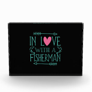 Fischer in Liebe mit einem Fischer Fotoblock