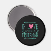 Fischer in Liebe mit einem Fischer Magnet (Vorderseite/Rückseite)