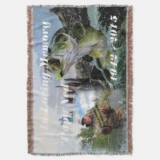 Fischer in Love Memory Memorial Blanket Throw Decke (Vorderseite Vertikal)