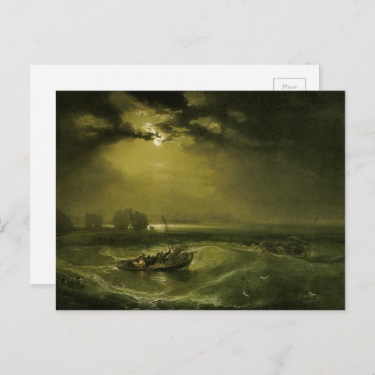Fischer in Meer durch William Turner Postkarte (Vorne/Hinten)