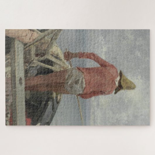 Fischer in Seinem Boot (von Vincenzo Caprile) Puzzle (Horizontal)