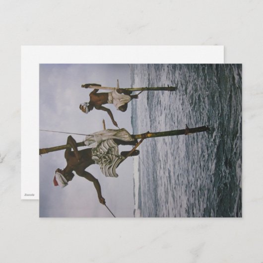 Fischer in Sri Lanka - Postkarte (Vorne/Hinten)