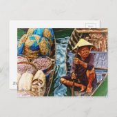 Fischer in Vietnam - Asien Postkarte (Vorne/Hinten)