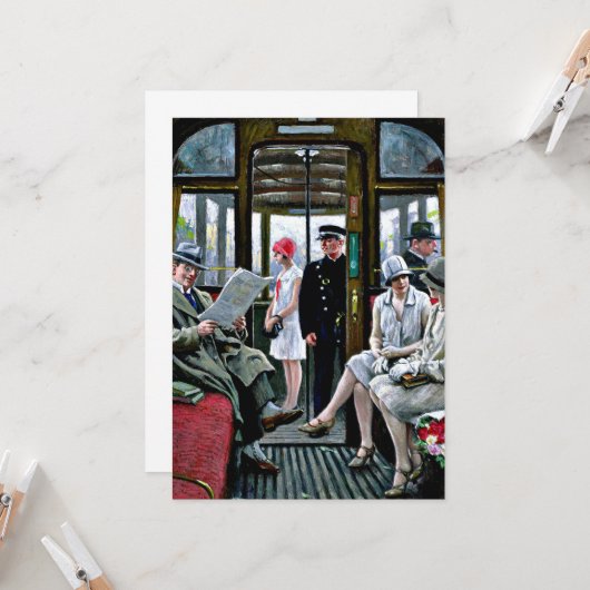 Fischer - Kopenhagener Straßenbahn Karte (Vorderseite/Rückseite Beispiel)