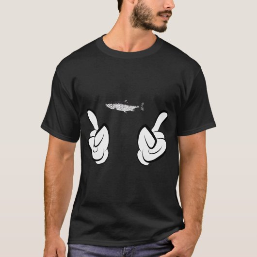 Fischer Länge Lustig  T-Shirt (Vorderseite)
