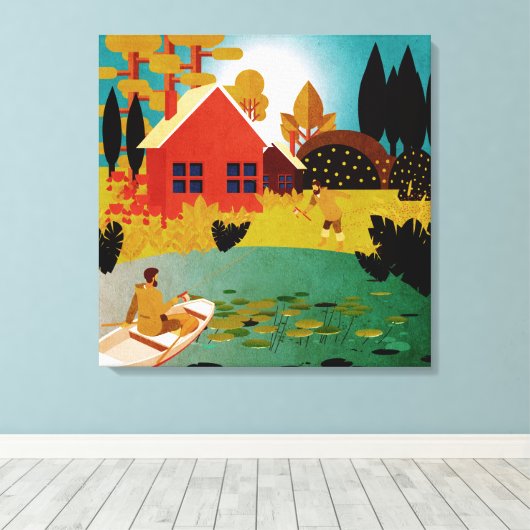 Fischer Leinwanddruck (Insitu (Holzboden))