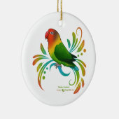 Fischer Lovebird Keramik Ornament (Rechts)