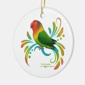 Fischer Lovebird Keramik Ornament (Links)