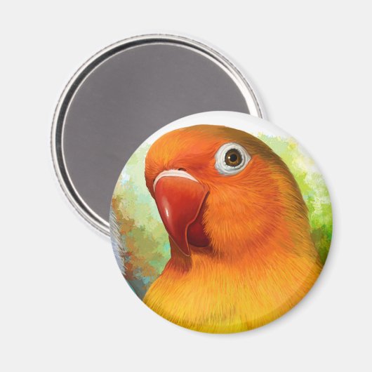 Fischer lovebird magnet (Vorderseite/Rückseite)