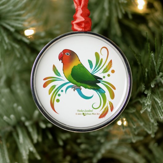 Fischer Lovebird Ornament Aus Metall (Baum)