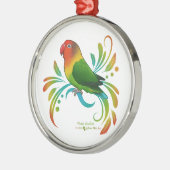 Fischer Lovebird Ornament Aus Metall (Links)