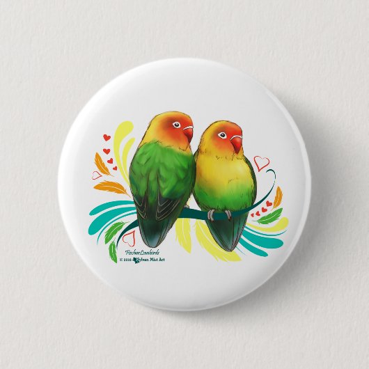 Fischer Lovebirds Button (Vorderseite)