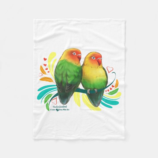 Fischer Lovebirds Fleecedecke (Vorderseite)