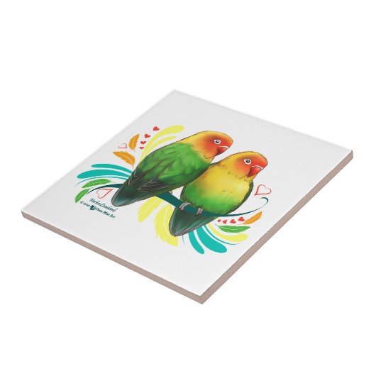 Fischer Lovebirds Fliese (Seite)
