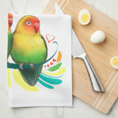 Fischer Lovebirds Handtuch (Viertel Falte)