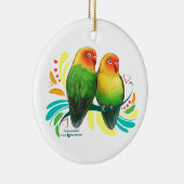 Fischer Lovebirds Keramikornament (Rechts)