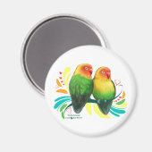 Fischer Lovebirds Magnet (Vorderseite/Rückseite)