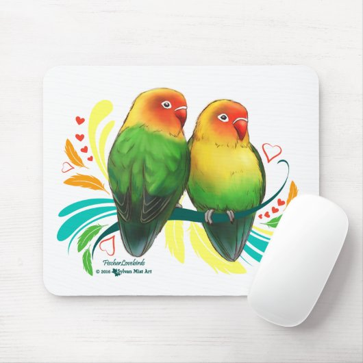 Fischer Lovebirds Mousepad (Mit Mouse)