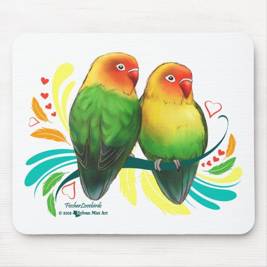 Fischer Lovebirds Mousepad (Vorne)