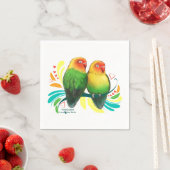 Fischer Lovebirds Serviette (Beispiel)