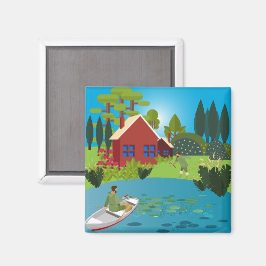 Fischer Magnet (Vorderseite/Rückseite)