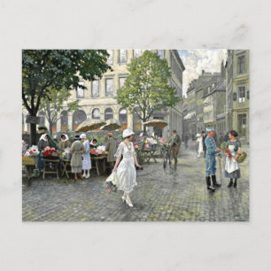 Fischer - Markttag am Hojbro Plads, Kopenhagen, Postkarte