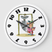 Fischer mit seiner Fanguhr Große Wanduhr (Vorderseite)