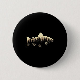 Fischer Musky Kiefernwald Outdoor-Angeln Angler Button