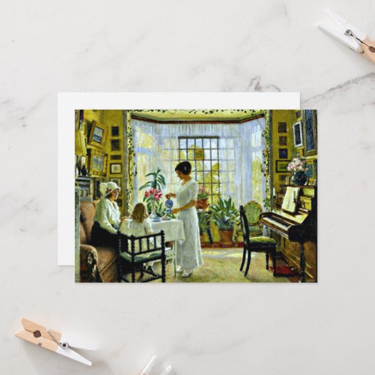 Fischer - Nachmittagstee Karte (Vorderseite/Rückseite Beispiel)