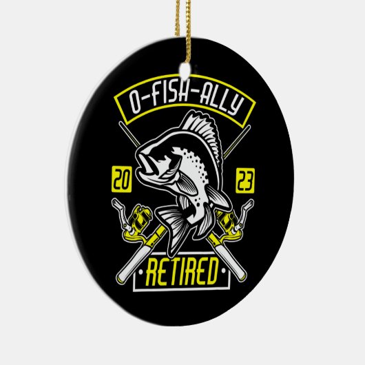 Fischer oder Fischverbündete Fischer 2023 Fischfan Keramik Ornament (Rechts)