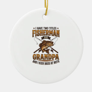 Fischer-Opa Vintage-Gravur-Angler-Shirt_ Keramik Ornament