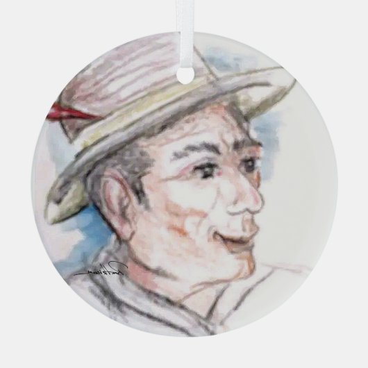 Fischer Ornament Aus Glas (Rückseite)