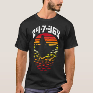 Fischer Papa 247365 Fischerboot Lustig Retro Re T-Shirt