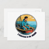 Fischer Postkarte (Vorne/Hinten)