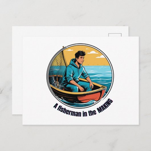 Fischer Postkarte (Vorne/Hinten)