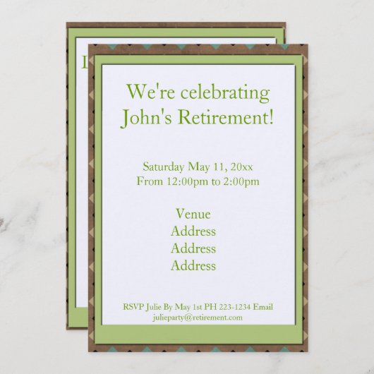 Fischer-Ruhestand Einladung (Vorne/Hinten)