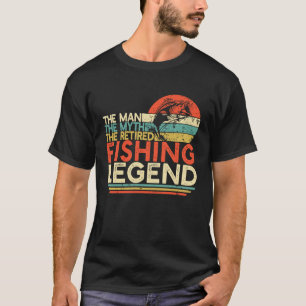 Fischer Ruhestand  Mann Mythos Rentner Angelbein T-Shirt