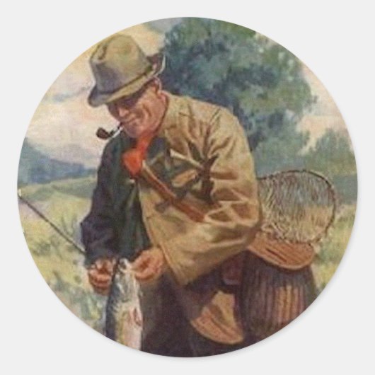 Fischer Runder Aufkleber (Vorderseite)
