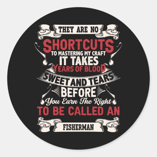 Fischer Runder Aufkleber (Vorderseite)