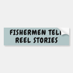 Fischer sagen REEL STORIES Puff Autoaufkleber