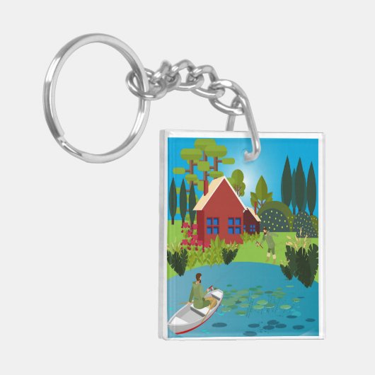 Fischer Schlüsselanhänger (Vorderseite links)