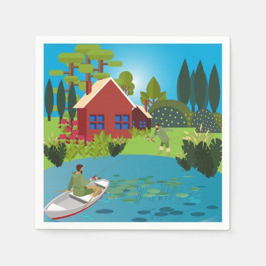 Fischer Serviette (Vorderseite)