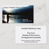 Fischer-Silhouette-Fischen führt Geschäfte Visitenkarte (Vorne/Hinten)