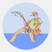 Fischer um kleine Aufkleber (Vorderseite)