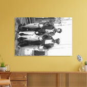 Fischer und Lachs auf Docks, Washington Leinwanddruck (Insitu (Wohnzimmer))