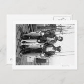 Fischer und Lachs auf Docks, Washington Postkarte (Vorne/Hinten)